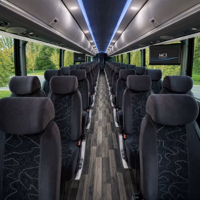 40-56 Passenger Charter Bus Interior