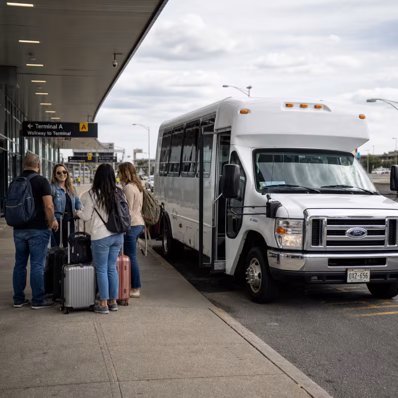 Black Mercedes Sprinter van staged for an Paterson Airport Transportation group