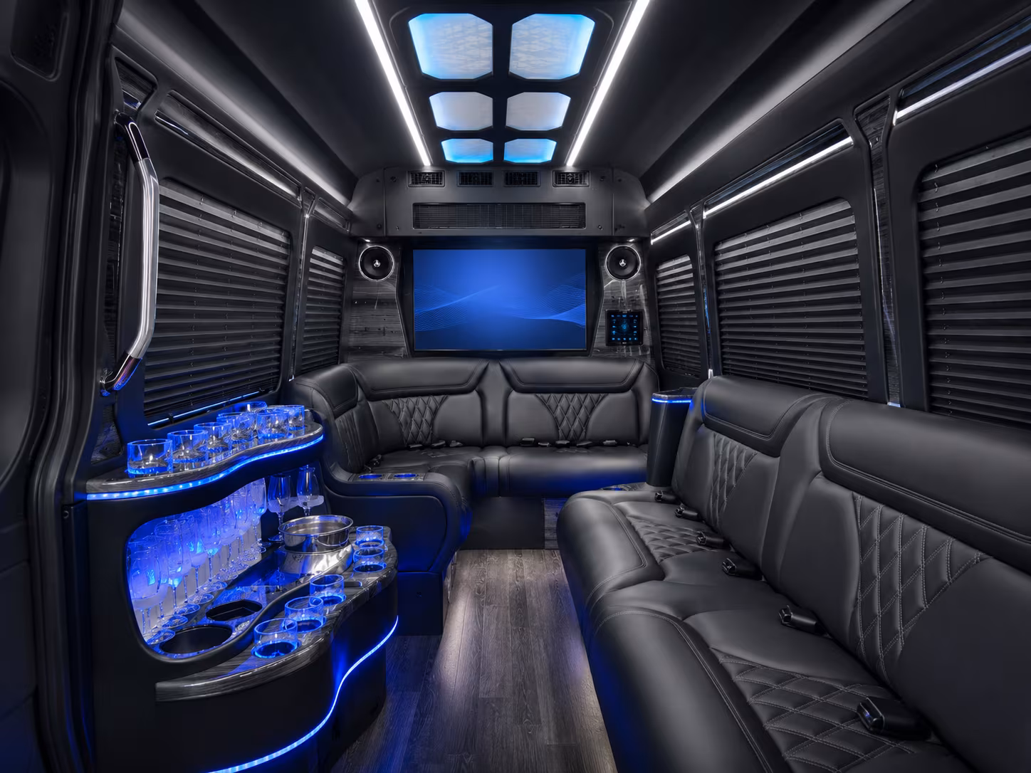 Paterson Airport Shuttle & Transportation party bus exterior