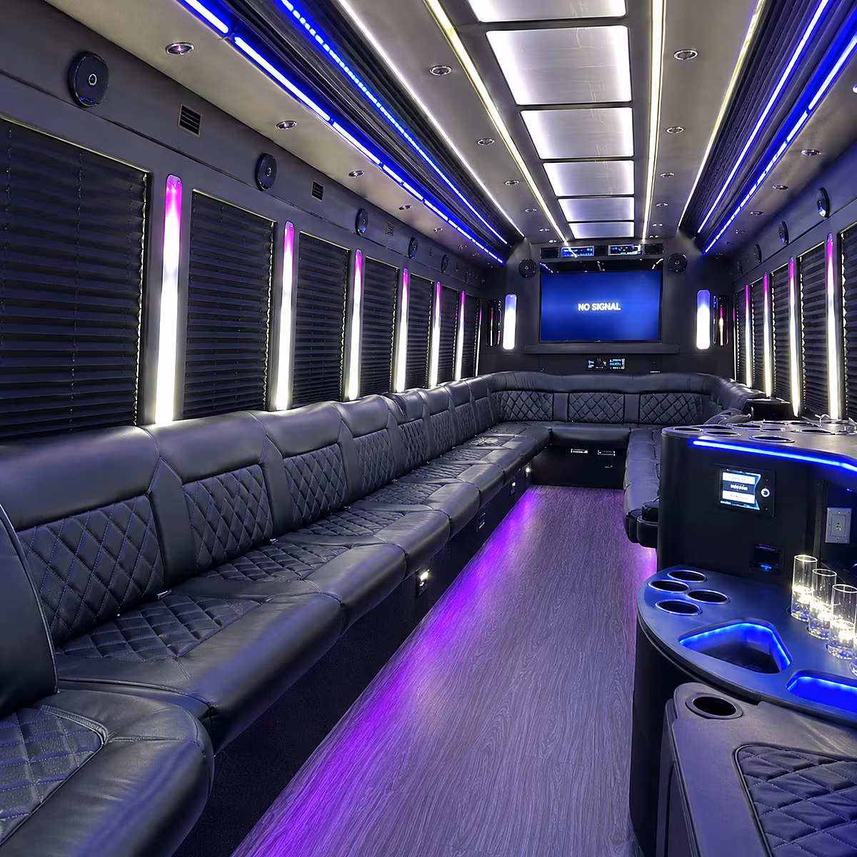 Paterson Bachelor & Bachelorette Transportation party bus interior