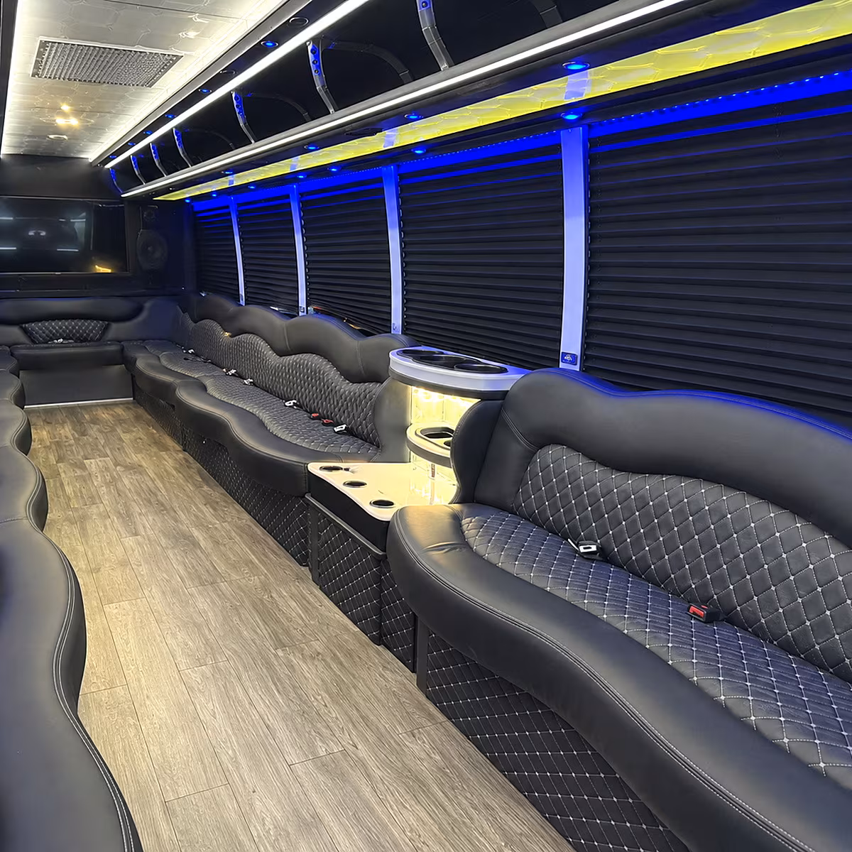 Paterson Private Event Transportation party bus interior