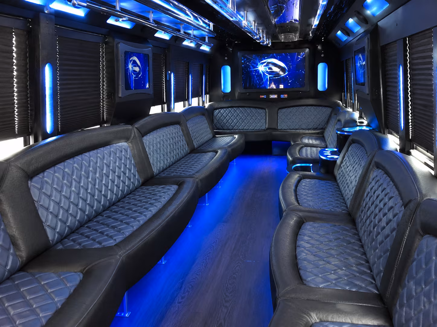 Paterson Sporting Event Transportation party bus interior